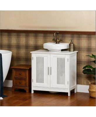 23.5 Inch Bathroom Sink Cabinet with Adjustable Shelf, Water-Resistant Under Sink Storage for Small Spaces