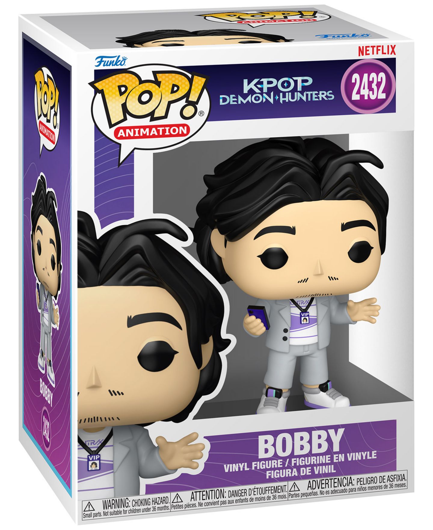 Детская фигурка Funko Pop Animation K-Pop Demon Hunters Bobby Vinyl Figure, Ages 3+ — фото 2