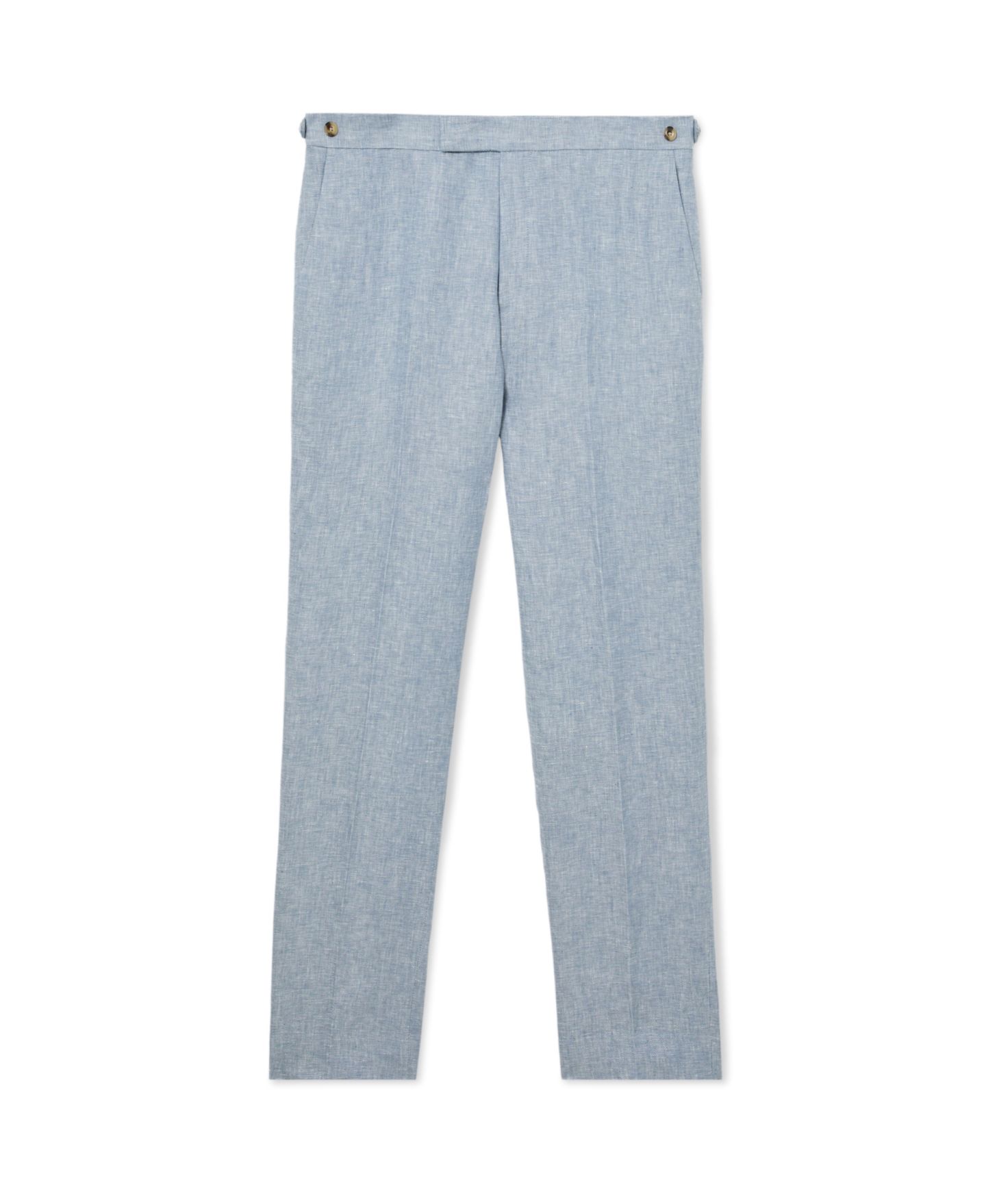 Мужские брюки REISS Atlantic Tailored-Fit Linen-Twill Suit, цвет: Мягкий синий — фото 3