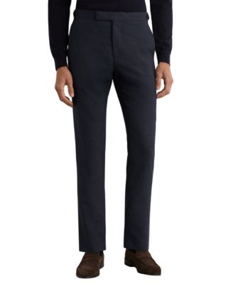 Men's Fiber Wool Textured Tailored-Fit Pants