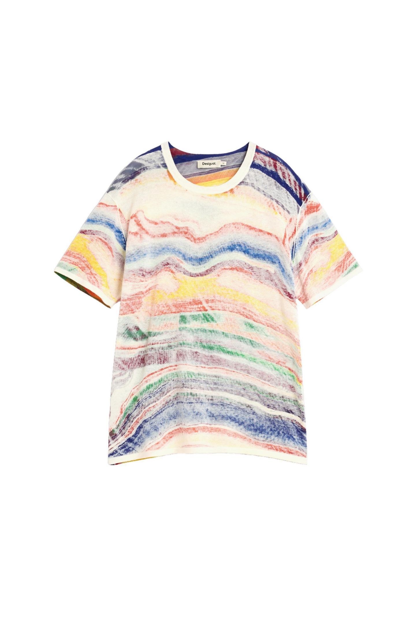 Мужская футболка Desigual Abstract print, цвет: Тёмный серый — фото 4