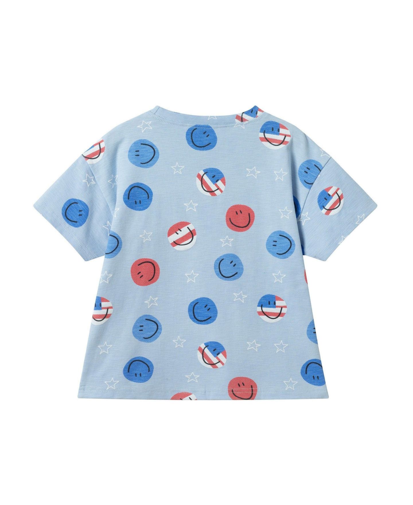 Футболка Andy & Evan Patriotic Smiles Short Sleeve для мальчиков-малышей, цвет: Синий — фото 2