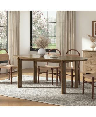 gaomon 63" Extendable Dining Table Set for 8 with 2 Benches and 2 Stools, Easy to Assemble