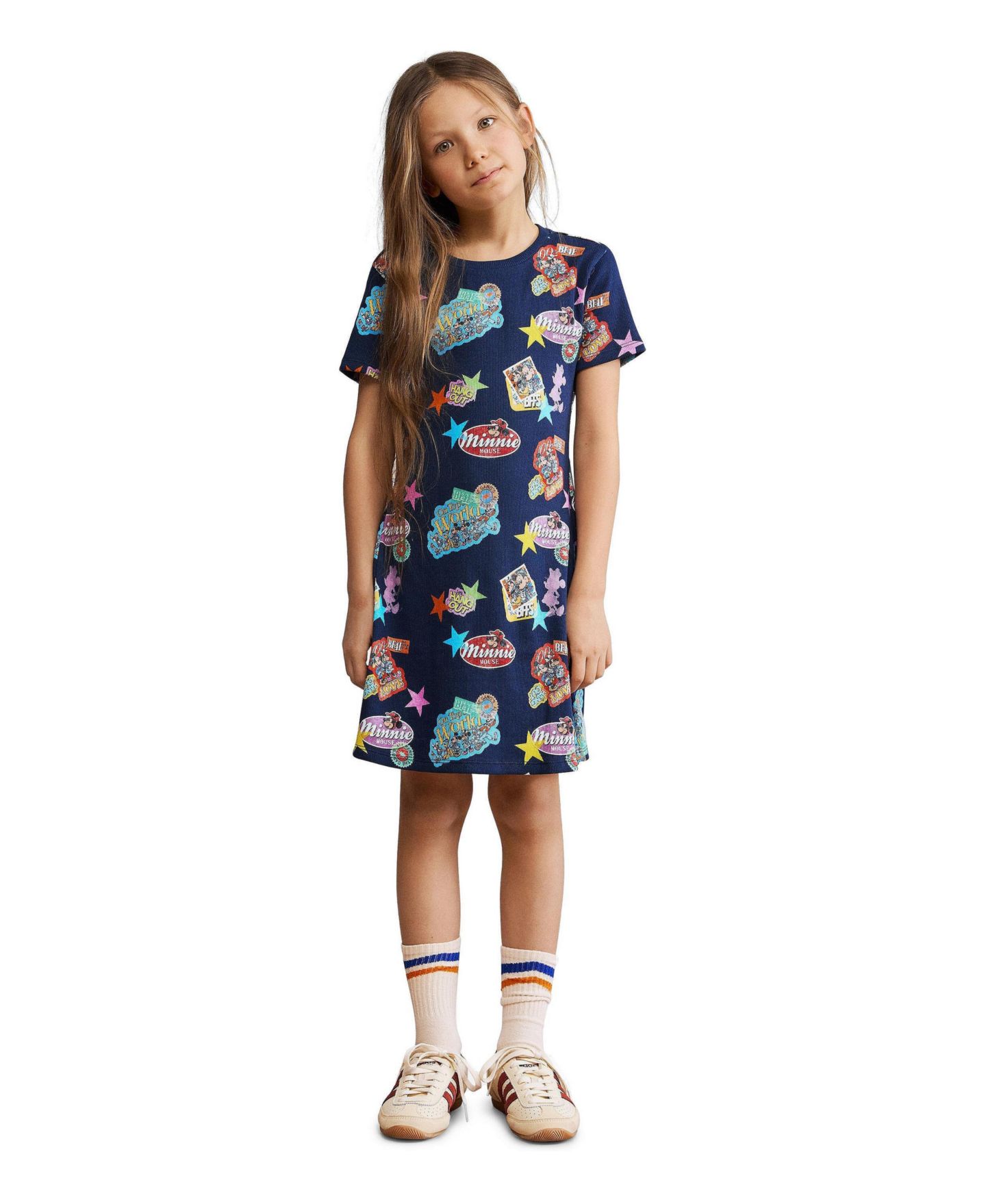 Платье Desigual 's Printed Minnie Mouse dress для девочек, цвет: Тёмно-синий — фото 2