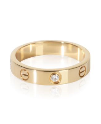 Yellow Gold Diamond Small Model Love Ring