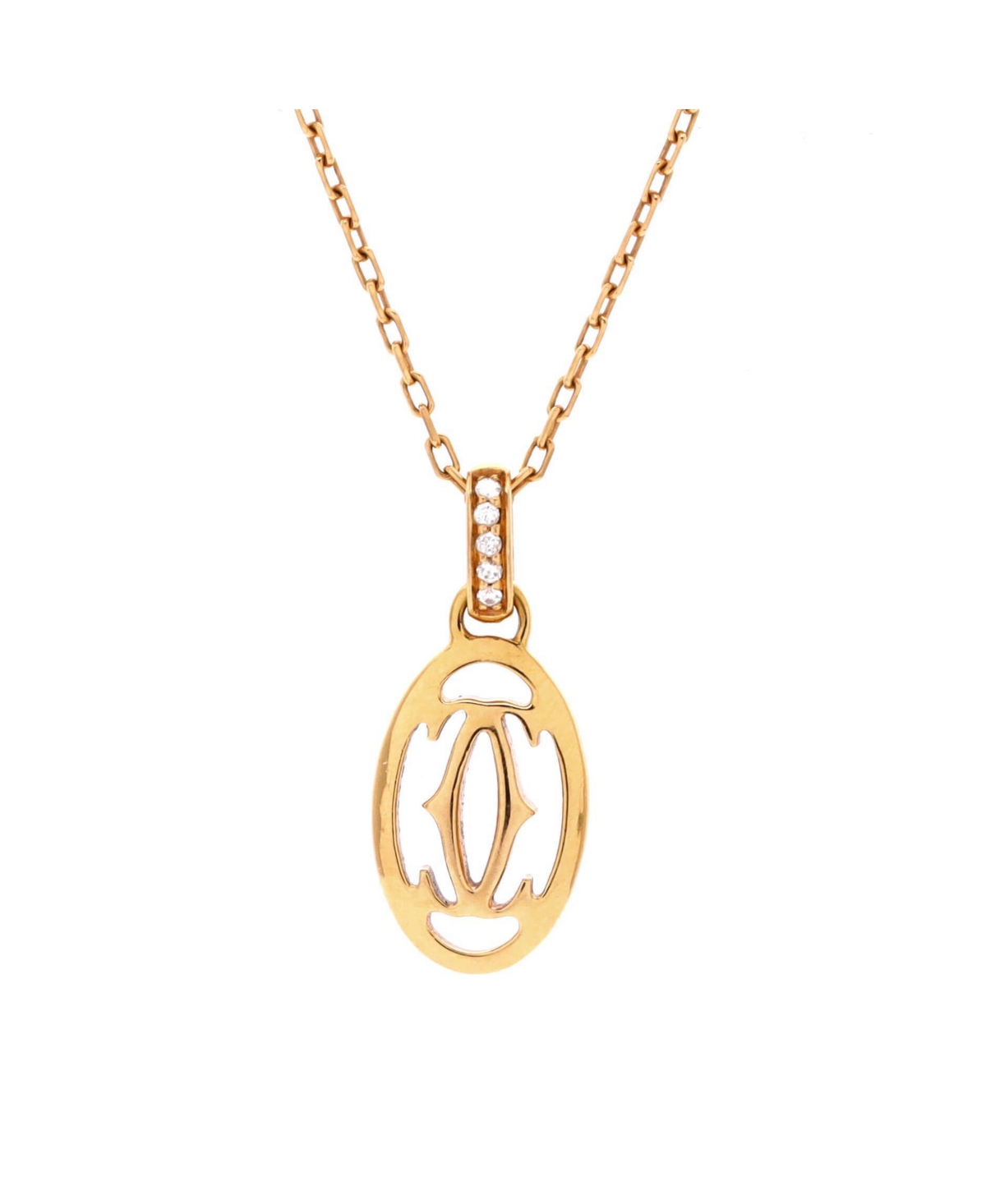 Pre-Owned Cartier Logo Double C Pendant Necklace