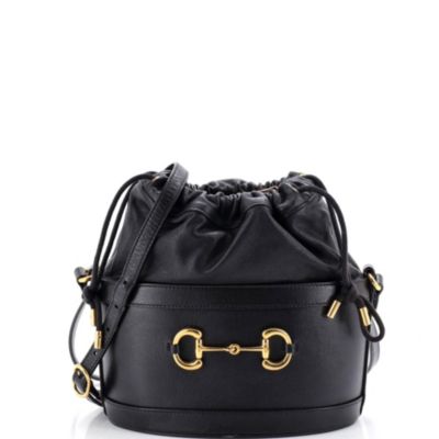 Small Horsebit 1955 Bucket Crossbody Bag Leather