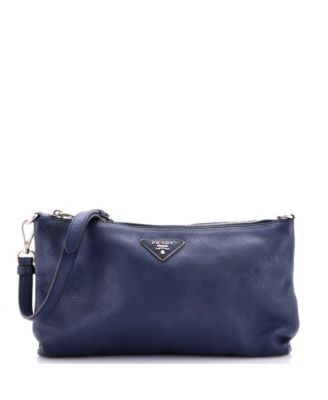 Mini Flat Zip Crossbody Bag Vitello Daino