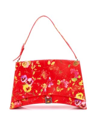 Large Crush Sling Shoulder Bag Printed Leather