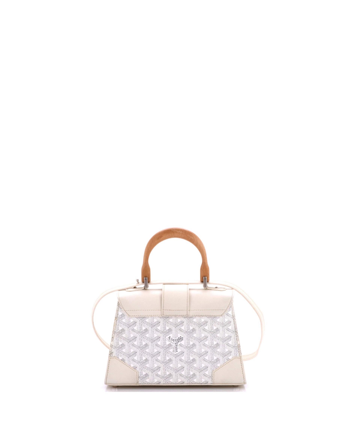 Pre-Owned Goyard Mini Structured Saigon Top Handle Bag Coated Canvas with Leather