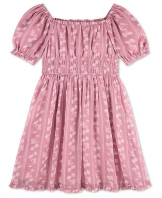 Girls' 5-16 Puff Sleeve Dress