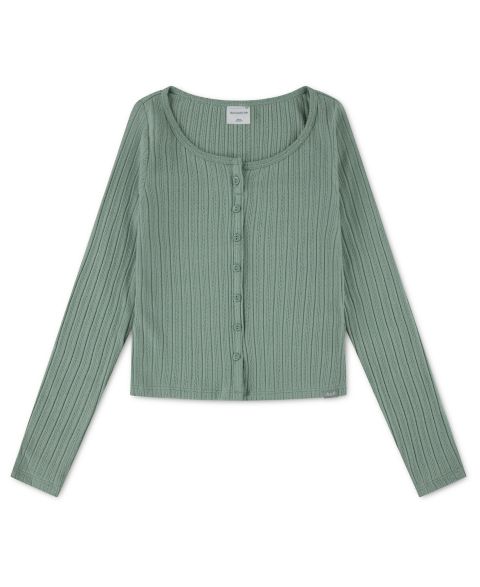 Детский лонгслив abercrombie kids для девочек, 5-16, цвет: Зелёный