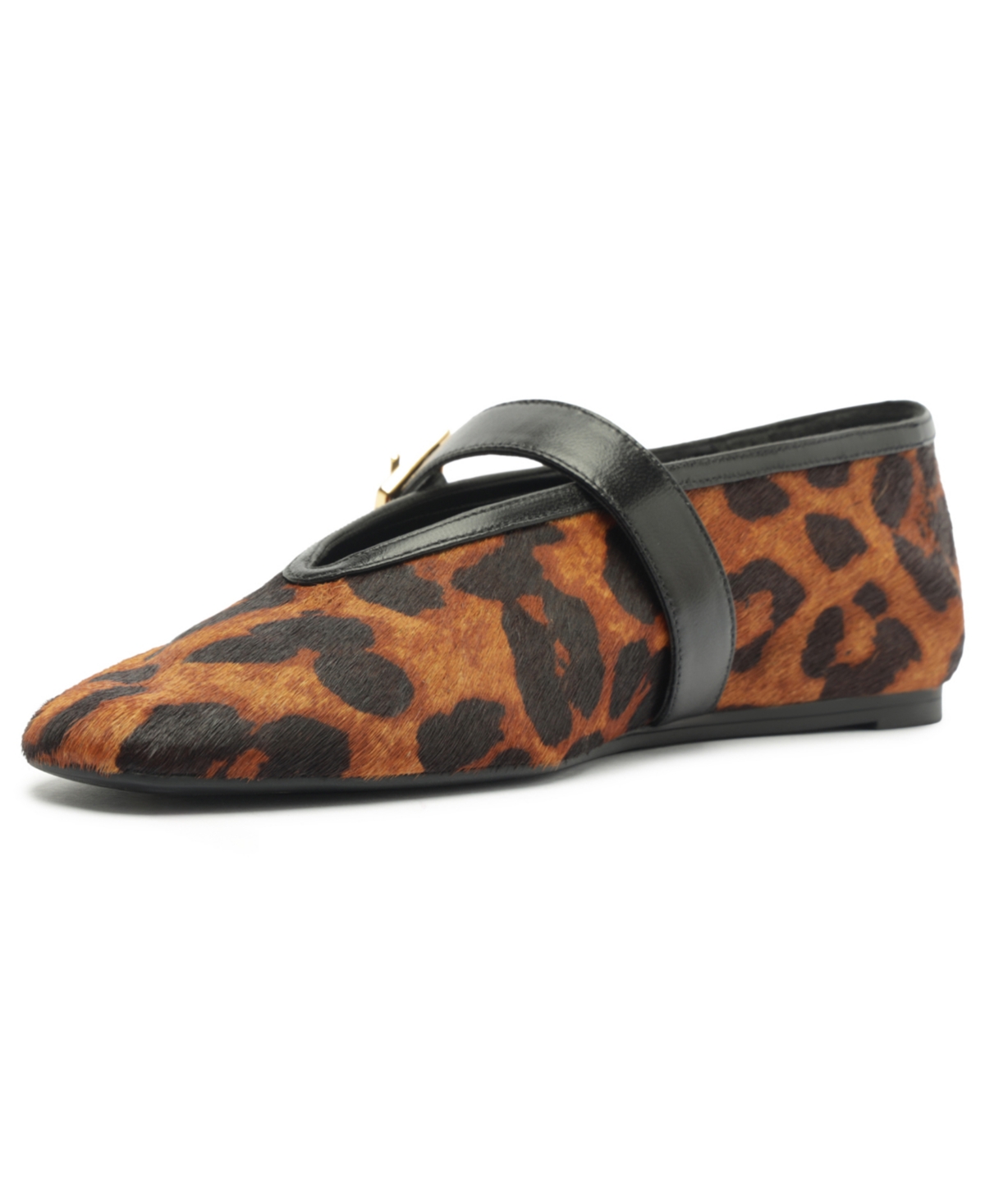 Schutz Women's Vick Buckle Square Toe Flats