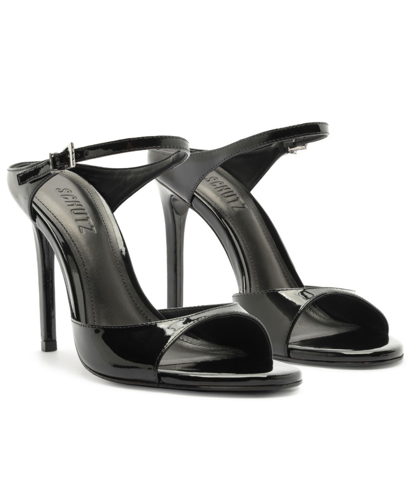 Женские сандалии Schutz Lyra Buckle Slide Dress Sandals, цвет: Чёрный — фото 6
