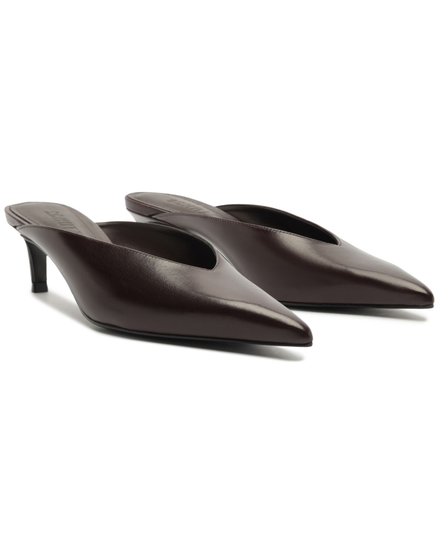 Женские сабо Schutz Loren Mid Mule Pumps, цвет: Тёмный коричневый — фото 11