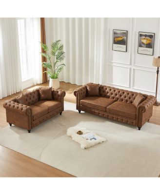 Modern Combo Sofa with Wood Frame and Feet