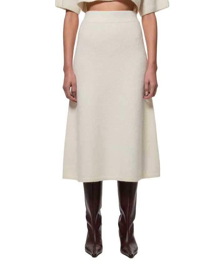 Women's Alpaca Wool Fluffy Full Knit Skirt