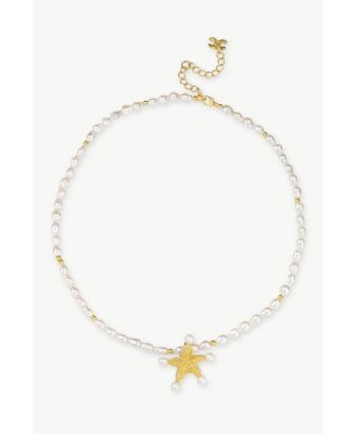 Lila Starfish Keshi Pearl Pendant Necklace