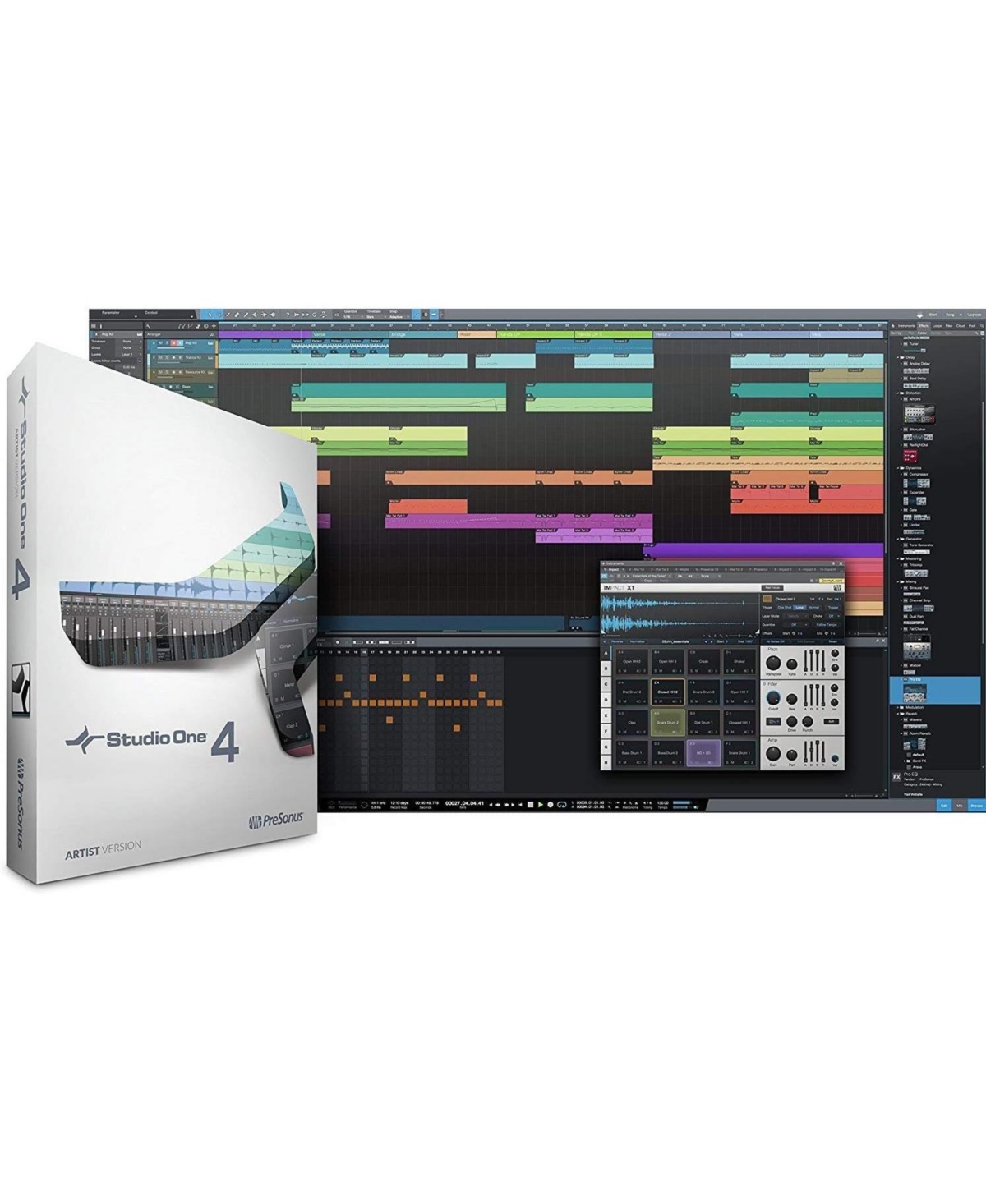 PreSonus Studio 24c Usb C 2x2 Audio/Midi Interface Bundle