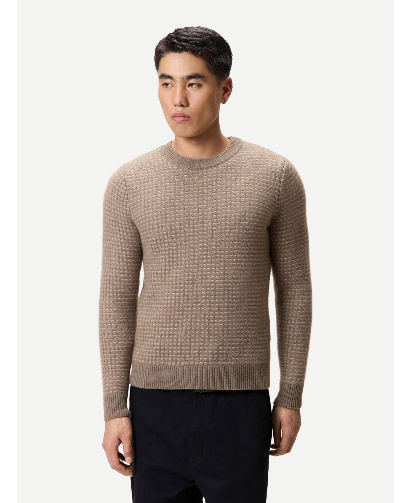 Мужской свитер Gobi Cashmere Silk Turtle-Neck, цвет: Тёмный бежевый — фото 1