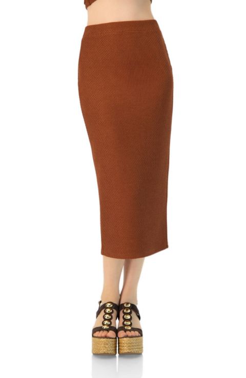 Женская юбка Ivonne Textured Knit Midi Skirt with Back Slit