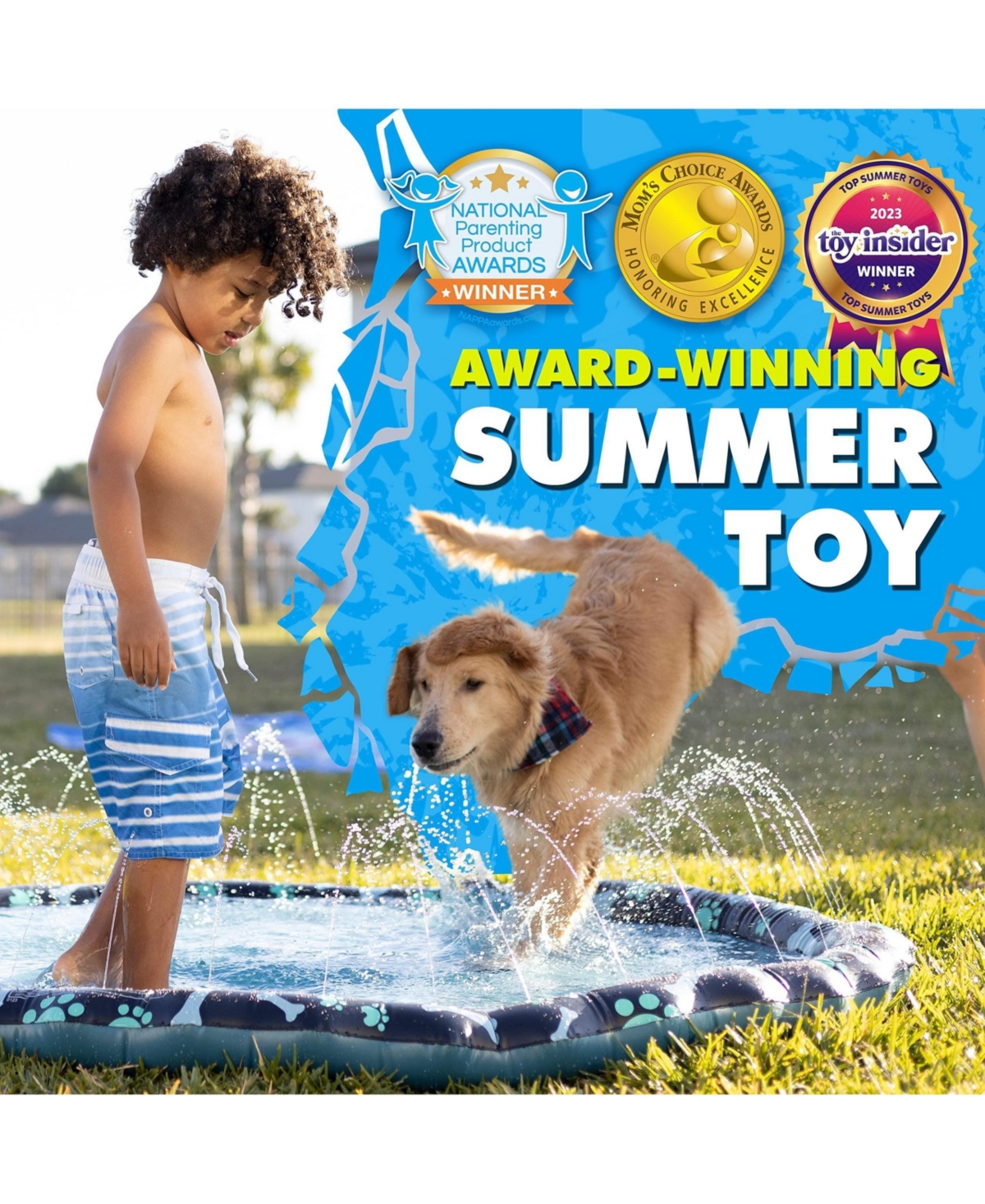 Gnuadz 69 Inches Splash Pad Sprinkler Kids Outdoor Water Toys