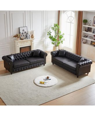 Modern Combo Sofa with Wood Frame and Feet