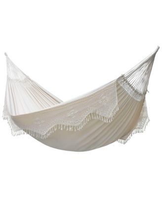 Authentic Brazilian Cotton Hammock, Outdoor Hanging Daybed, Antique