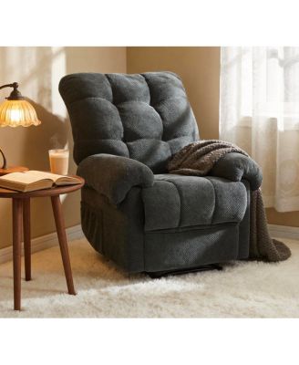 Overstuffed Manual Recliner Chair
