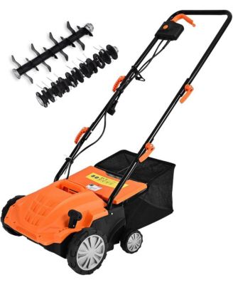 13 Inch 12 Amp Electric Scarifier with Collection Bag and Removable Blades