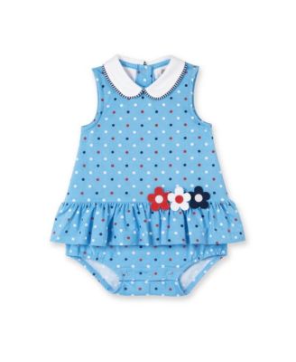 Toddler Girls Printed Knit Dress With Flowers