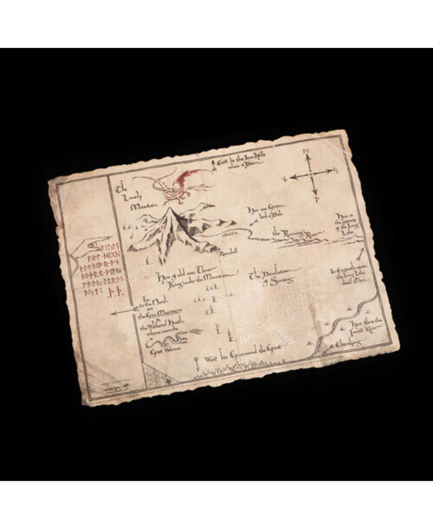 Детские фигурки WETA Workshop Prop Replica - The Hobbit Trilogy - Thorin's Map Parchment Art Print — фото 2