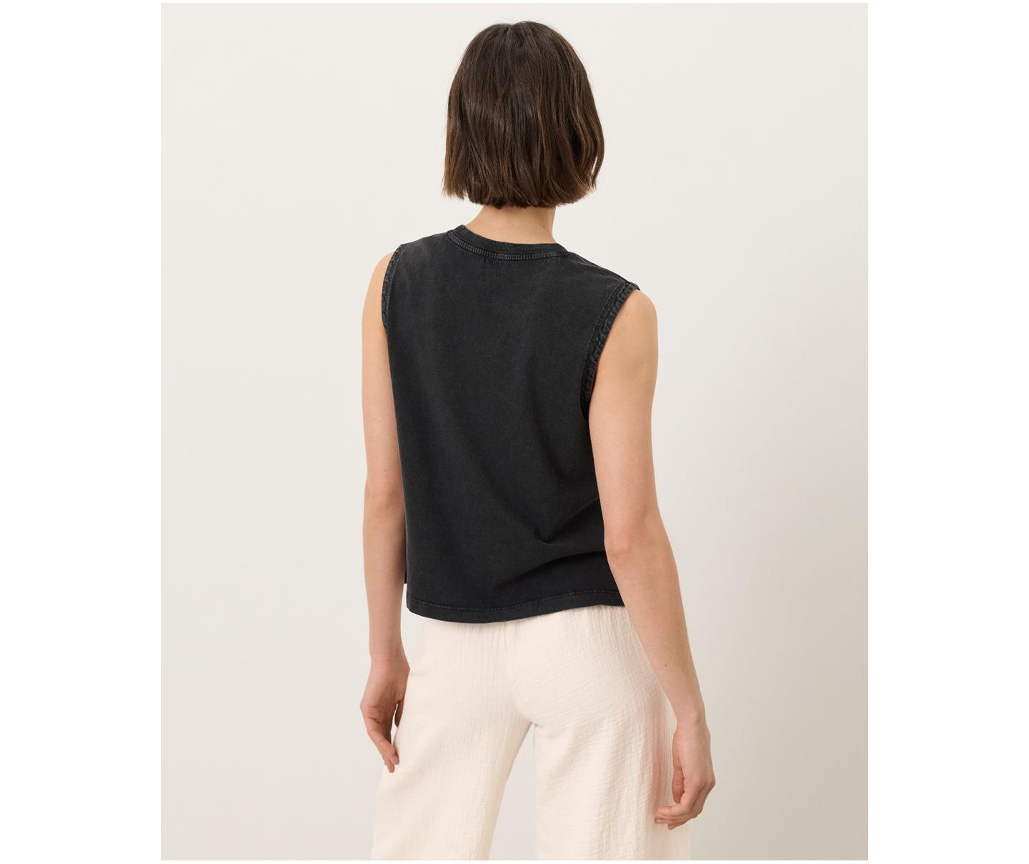 Женский топ Pact Organic Cotton Vintage Jersey Relaxed, цвет: Потёртый угольный — фото 4