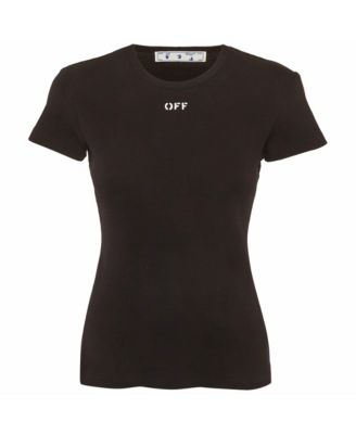 Women's Logo Print Rib Knit T-Shirt