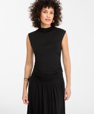 Women's Sleeveless High Neck Knit Top