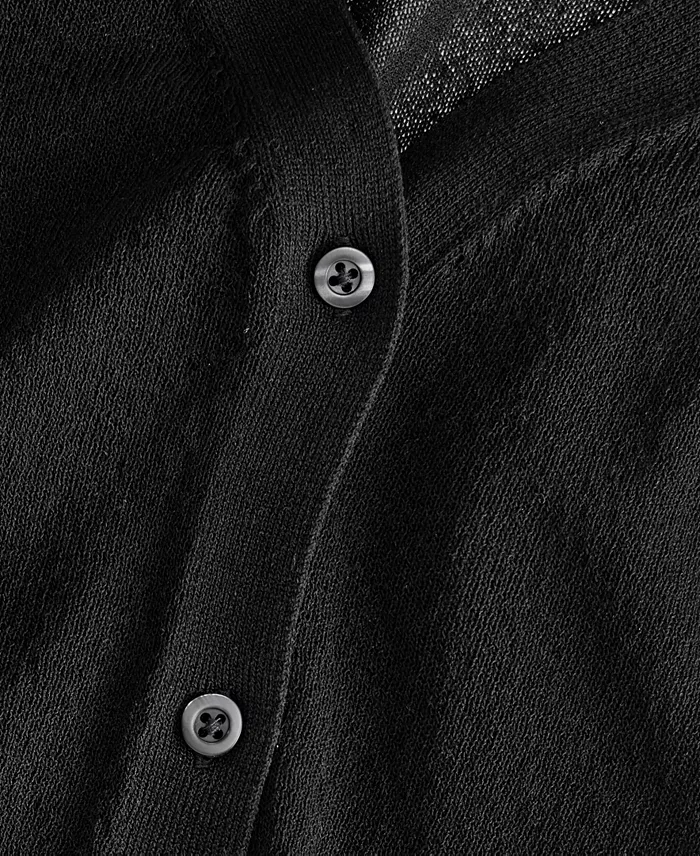 Women's V-Neck Cardigan Sweater - thumbnail 5
