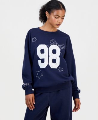 Juniors' Varsity Applique Crewneck Sweatshirt