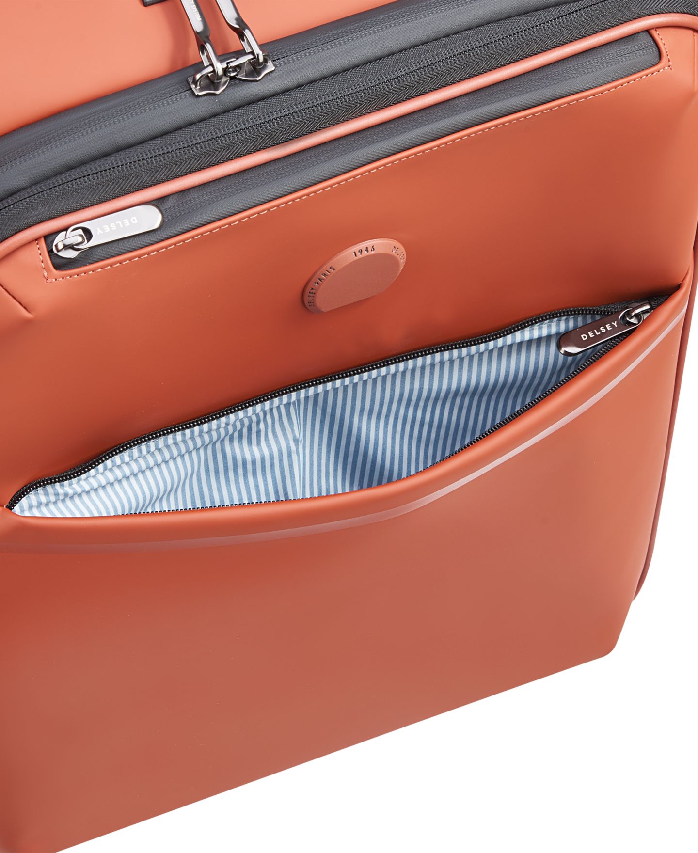 Чемодан Delsey Paris Turenne Soft Carry-On Softside Spinner, цвет: Кирпичный — фото 9