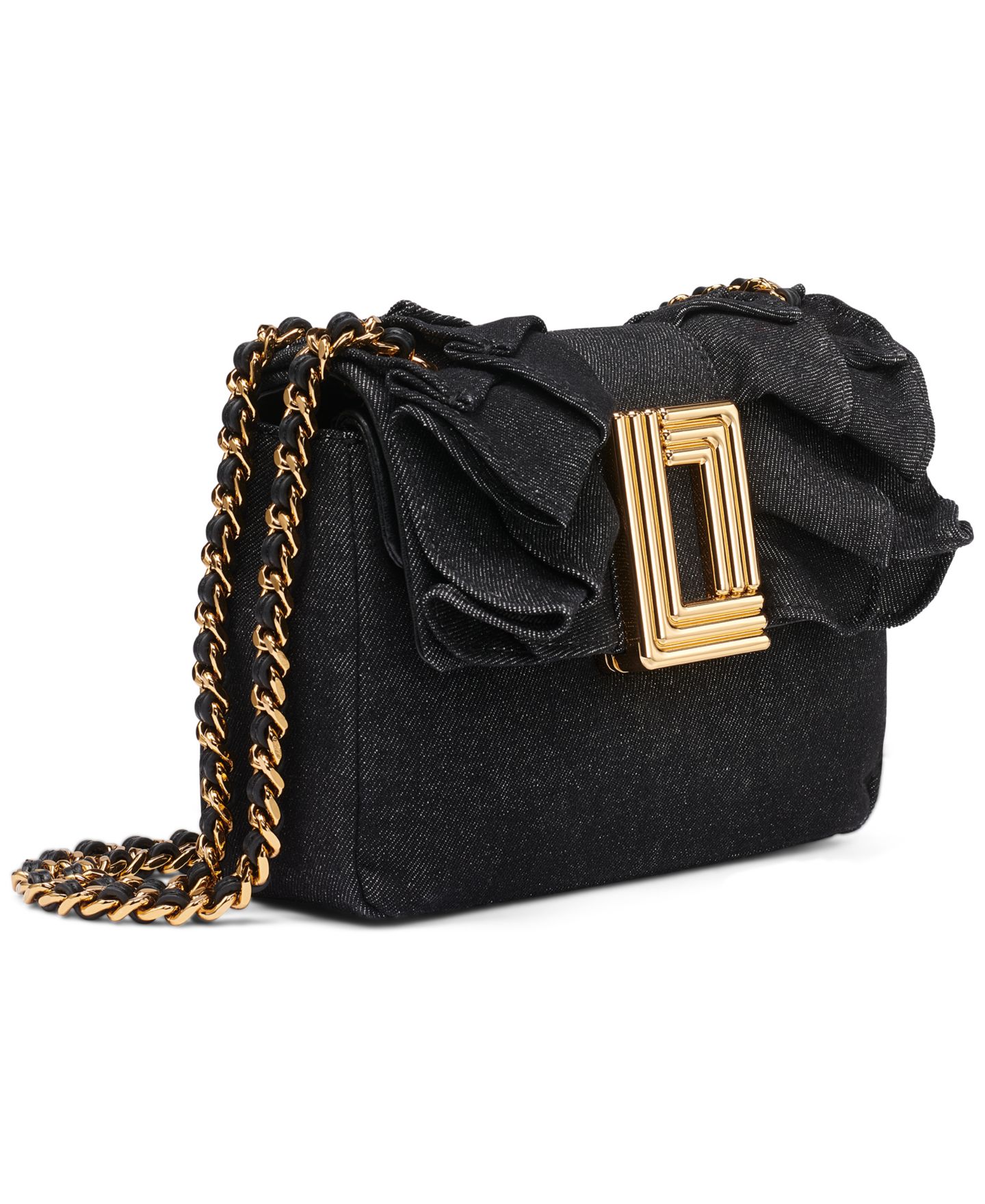 Женская сумка KARL LAGERFELD PARIS Lafayette Mini Crossbody Handbag, цвет: Чёрный джинсовый — фото 3