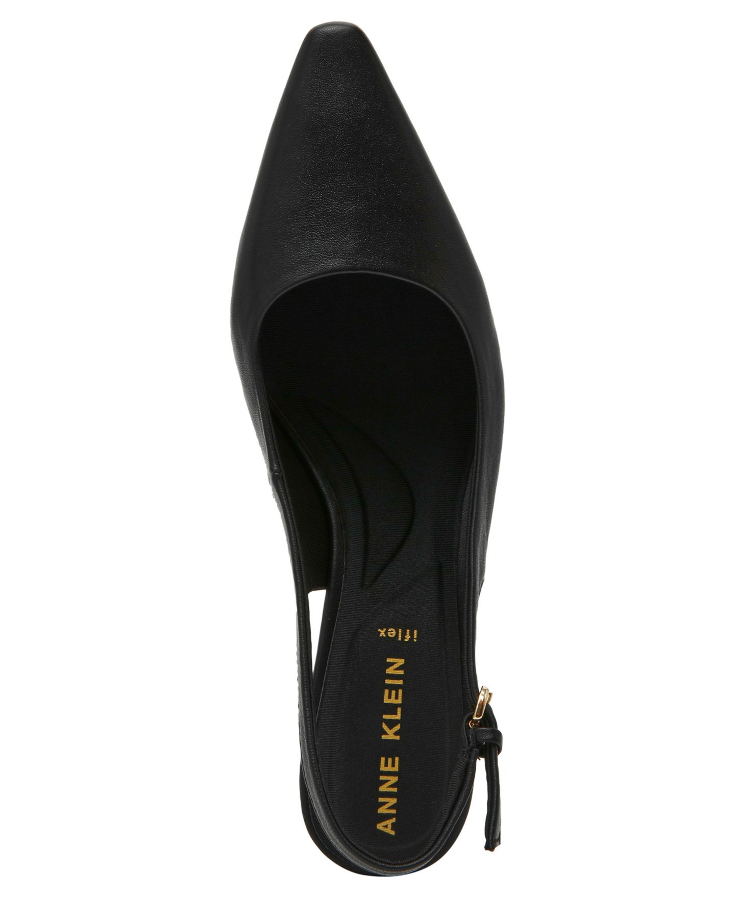 Женские туфли Anne Klein Cookie Slingback Pumps, цвет: Чёрный кожаный — фото 5