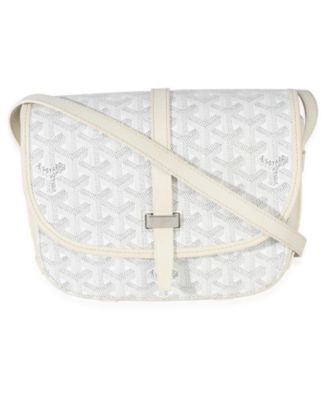 White Goyardine Canvas Belvedere II PM