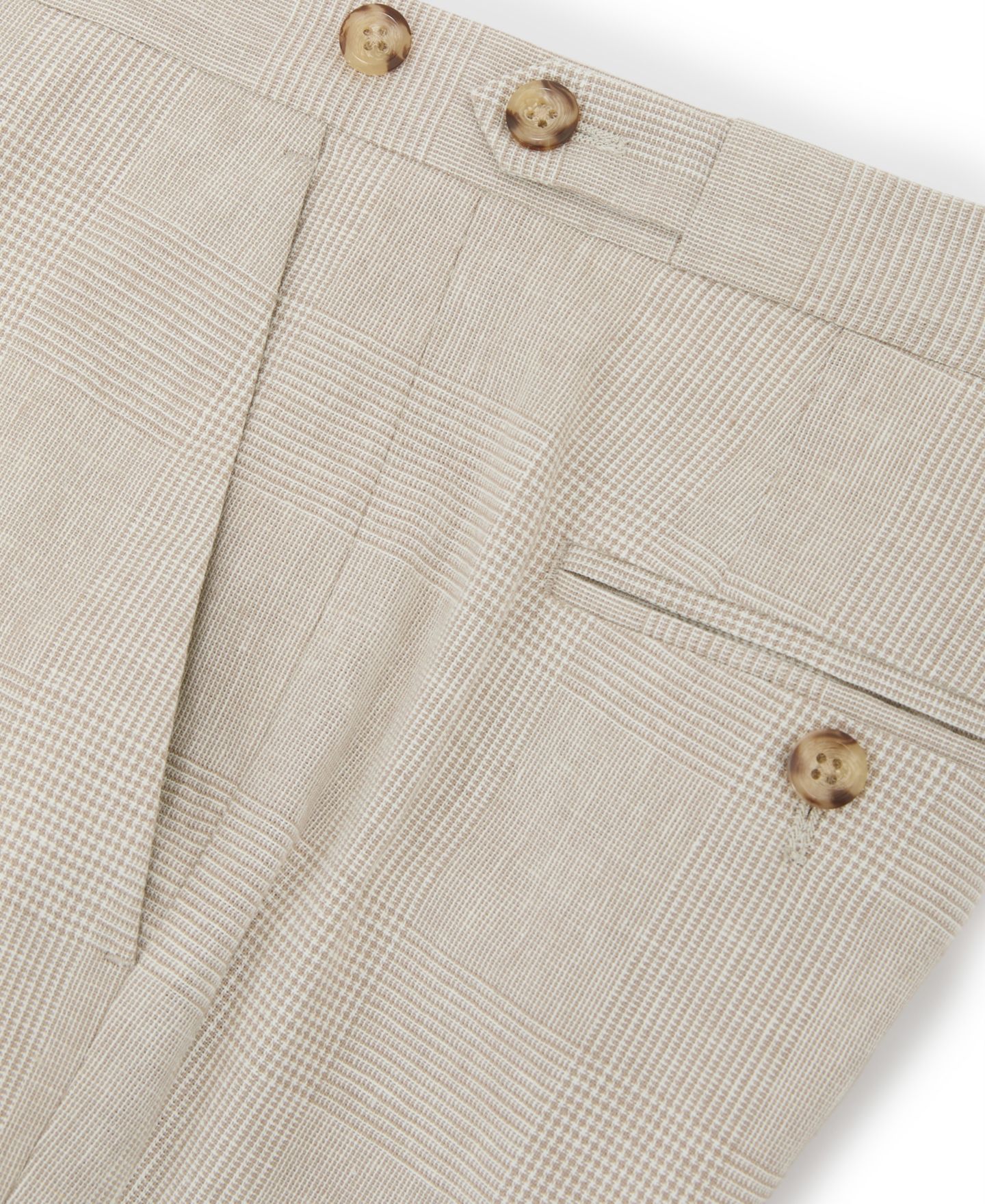 Мужские брюки REISS Cheltenham Check Pant, цвет: Овсяный коричневый — фото 3