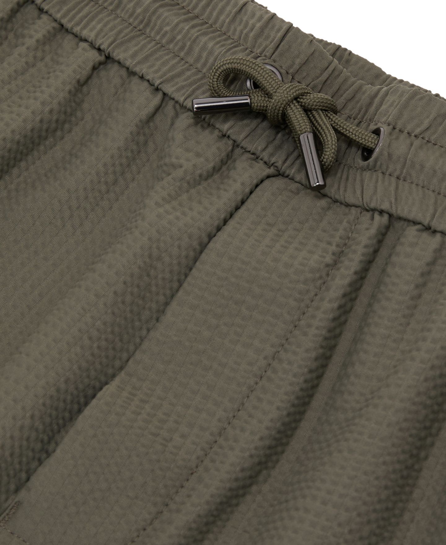 Мужские шорты REISS Ajay Drawstring Seersucker, цвет: Тёмный шалфейный зелёный — фото 3
