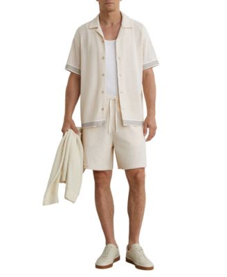 Men's Aliso Crochet Tape Cuban Shirt