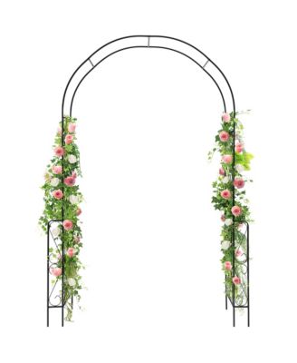 Metal Garden Arch 7.9 FT Backdrop Stand for Various Climbing Plants Party