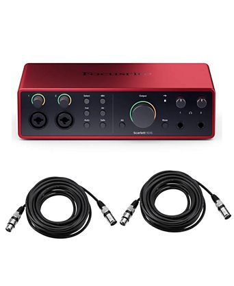 Scarlett 16i16 4th Gen USB Audio Interface with Software Suite and XLR Cable