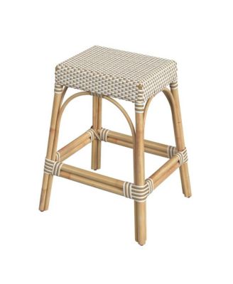 Robias Rectangular Rattan 24.5" Counter Stool