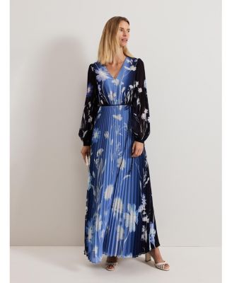 Women's Annie Pleated Floral Maxi Dress