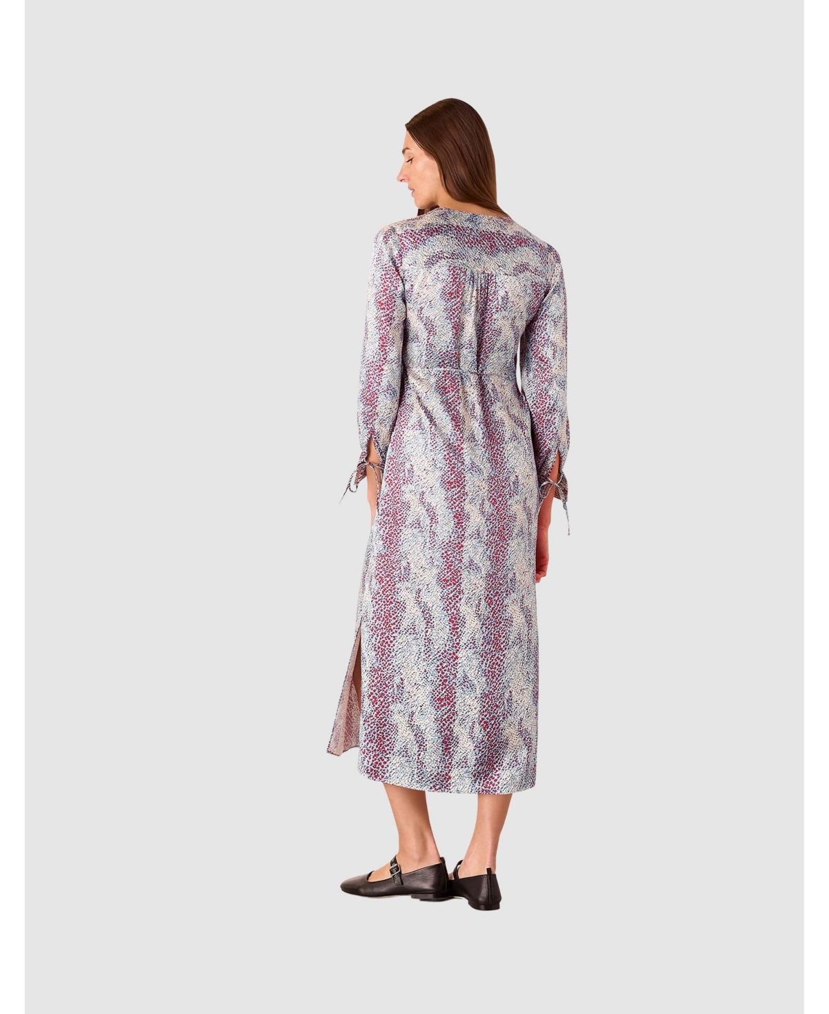Whistles Women's Mottled Snake Print Midi Dress