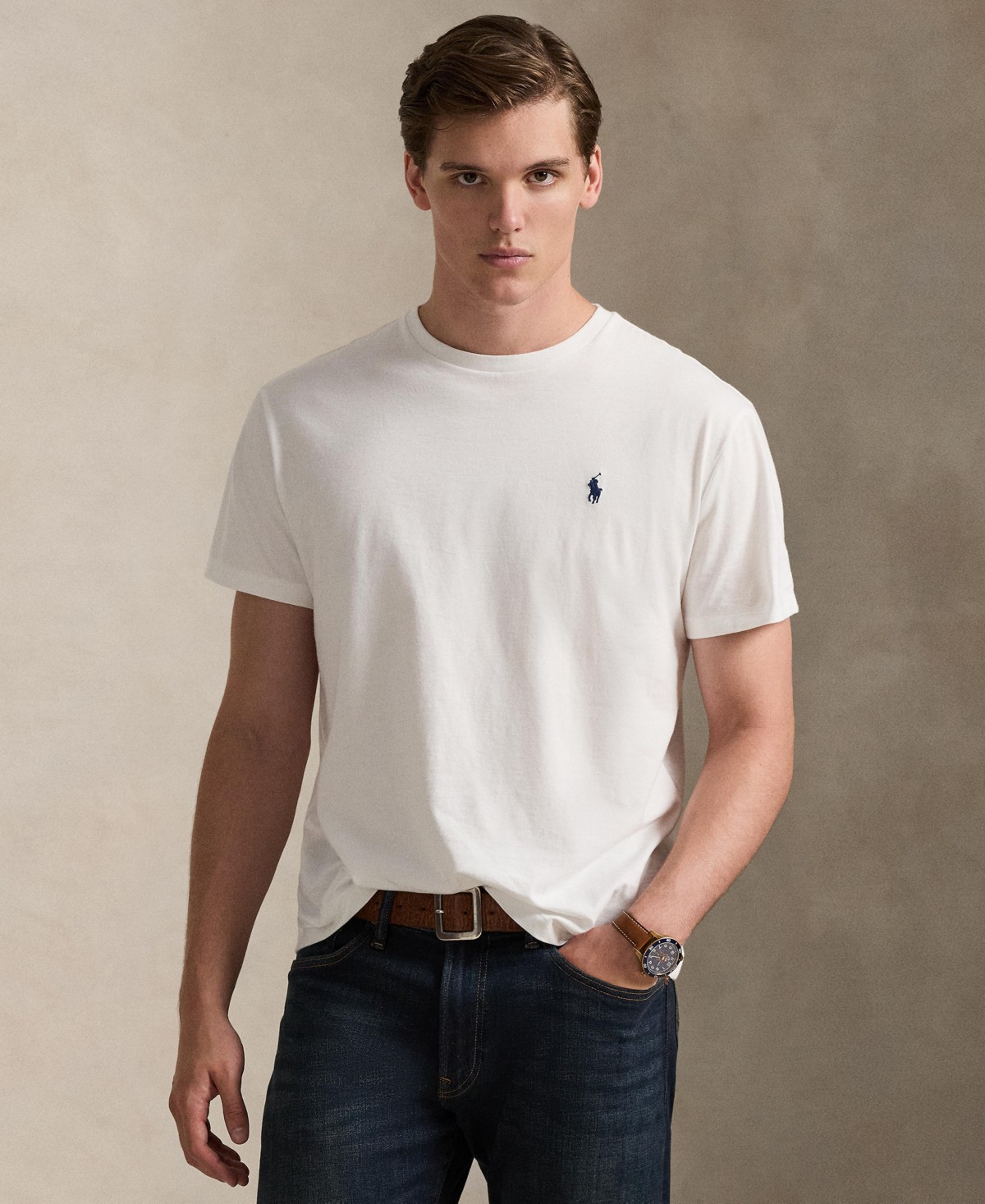Мужские футболки Polo Ralph Lauren Men's Classic-Fit Crewneck T-Shirt — фото 2